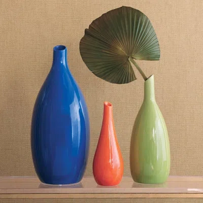 Port 68 Trio 3 Piece Blue Porcelain Table Vase Set