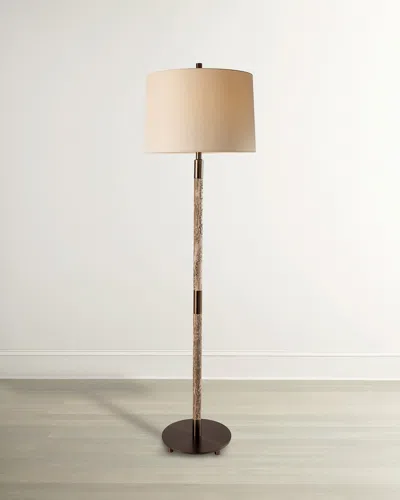 Port 68 Trivoli Floor Lamp In Gray Marble/bronze