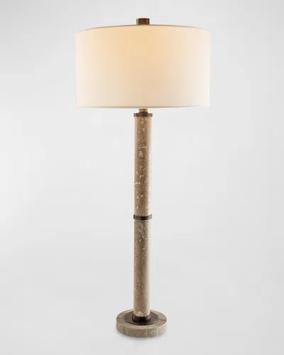 Port 68 Trivoli Lamp In Gray Marble/bronze