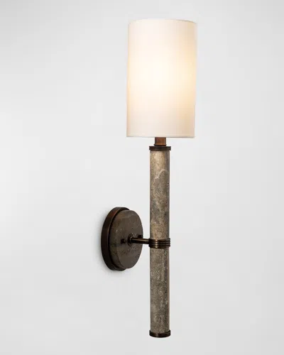 Port 68 Trivoli Sconce In Gray Marble/bronze