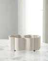 Port 68 Tuscan Celadon Scallop Planter In White