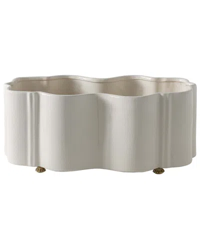 Port 68 Tuscan Scallop Planter In White