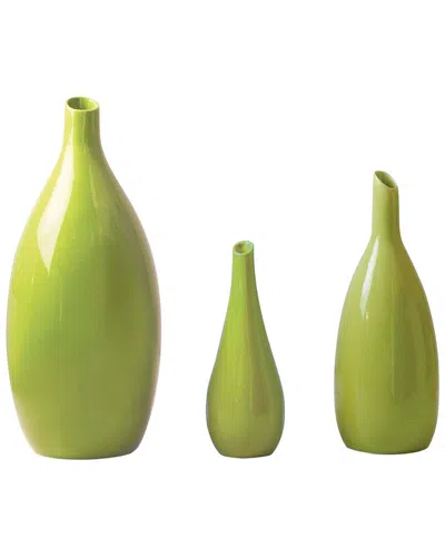 Port 68 Vases Trio In Green