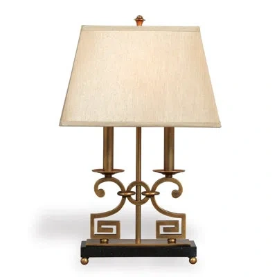 Port 68 Whitney 24" Black/brown Bedside Table Lamp In Black;brown