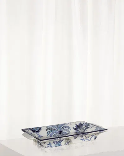 Port 68 Williamsburg For  Braganza Tray In Blue/white