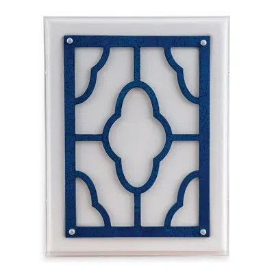 Port 68 Window Blue Panel Wall Décor In Blue;white