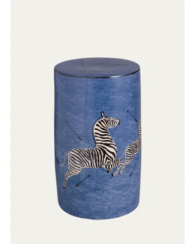Port 68 Zebra Blue Garden Seat In Mdblue