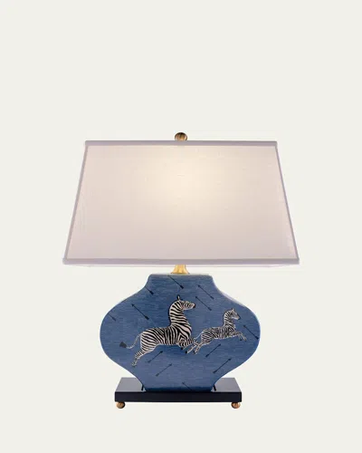 Port 68 Zebra Blue Lamp In Multi