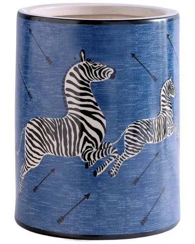 Port 68 Zebra Ice Bucket In Blue