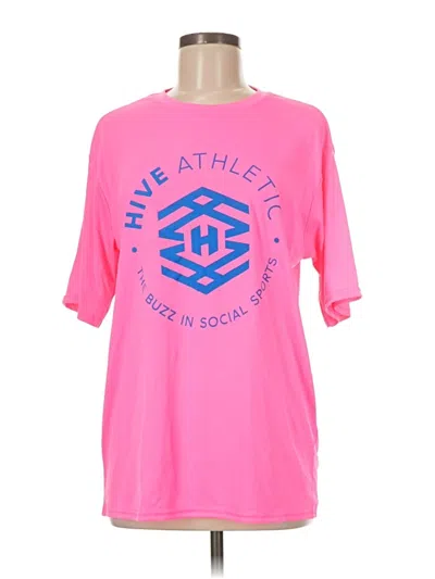 Pre-owned Port & Company Active T-shirt In Pink