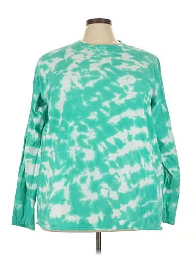 Pre-owned Port & Company Long Sleeve T-shirt In Blue