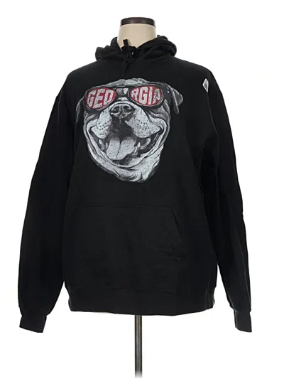 Pre-owned Port & Company Pullover Hoodie In Black