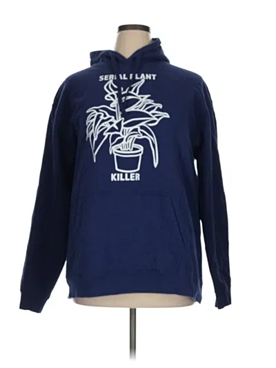 Pre-owned Port & Company Pullover Hoodie In Blue