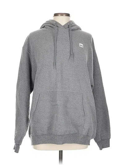 Pre-owned Port & Company Pullover Hoodie In Gray