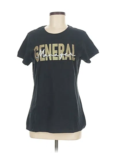 Pre-owned Port & Company Short Sleeve T-shirt In Black