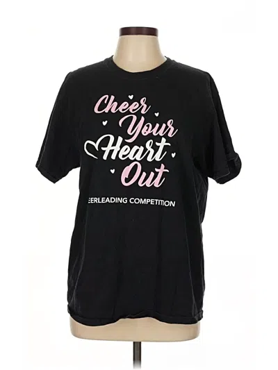 Pre-owned Port & Company Short Sleeve T-shirt In Black