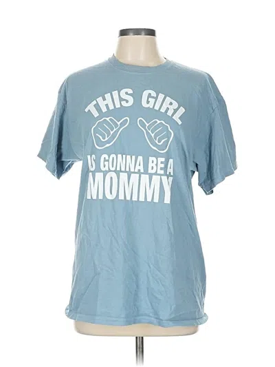 Pre-owned Port & Company Short Sleeve T-shirt In Blue