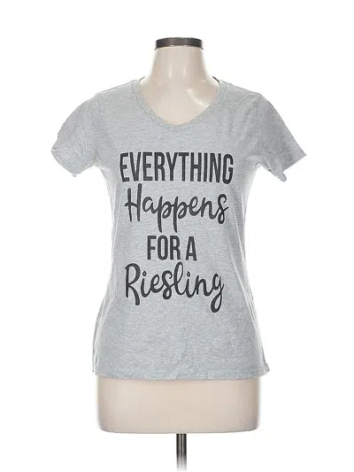 Pre-owned Port & Company Short Sleeve T-shirt In Gray