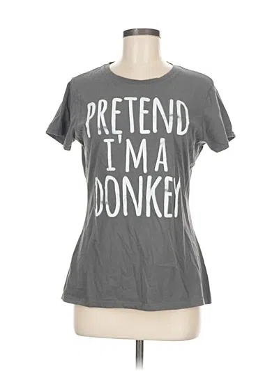 Pre-owned Port & Company Short Sleeve T-shirt In Gray