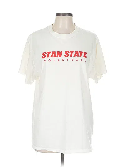 Pre-owned Port & Company Short Sleeve T-shirt In White