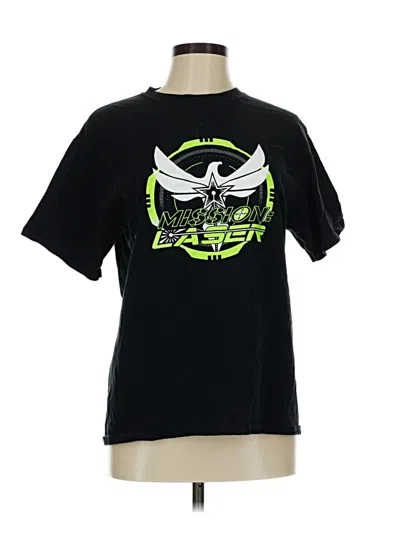 Pre-owned Port & Company Short Sleeve T-shirt In Black