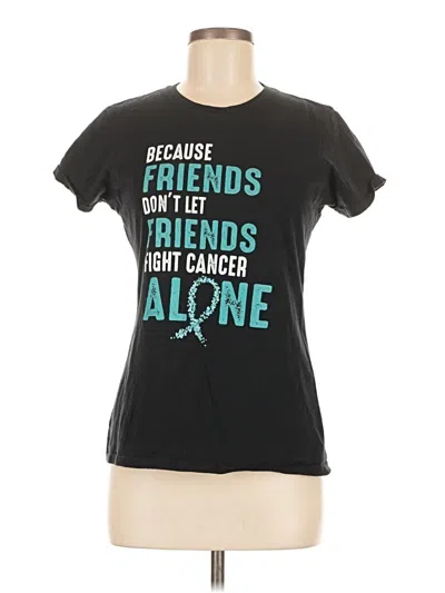 Pre-owned Port & Company Short Sleeve T-shirt In Black
