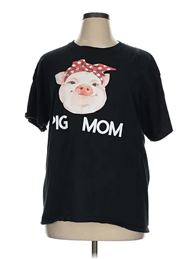 Pre-owned Port & Company Short Sleeve T-shirt In Black