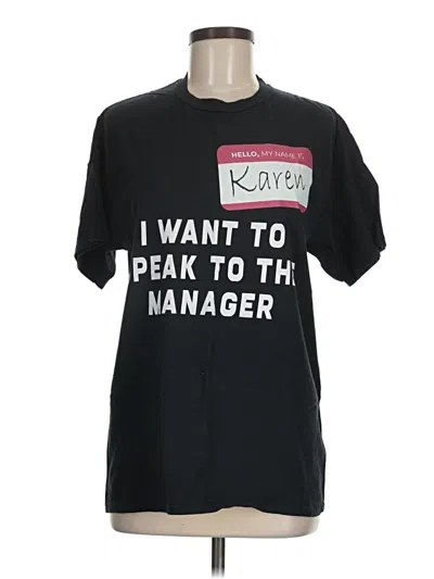 Pre-owned Port & Company Short Sleeve T-shirt In Black