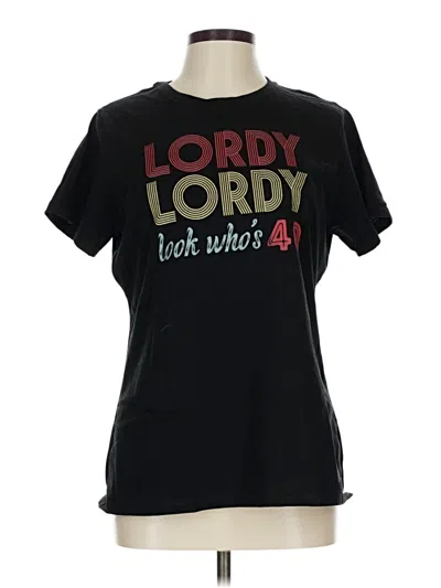 Pre-owned Port & Company Short Sleeve T-shirt In Black