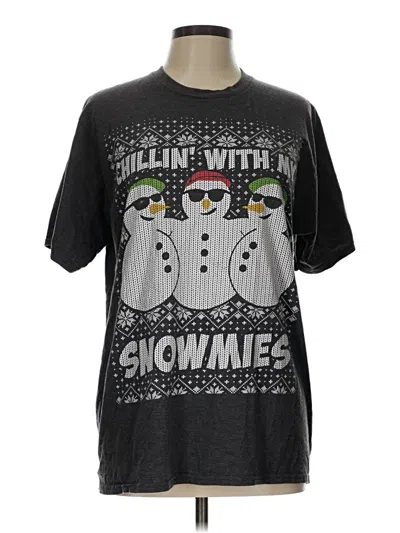 Pre-owned Port & Company Short Sleeve T-shirt In Black