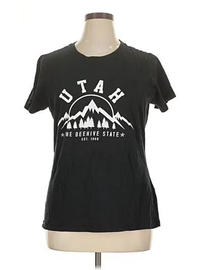Pre-owned Port & Company Short Sleeve T-shirt In Black
