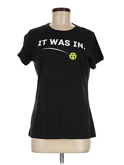 Pre-owned Port & Company Short Sleeve T-shirt In Black
