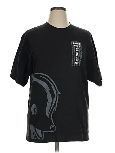 Pre-owned Port & Company Short Sleeve T-shirt In Black