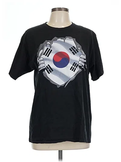 Pre-owned Port & Company Short Sleeve T-shirt In Black