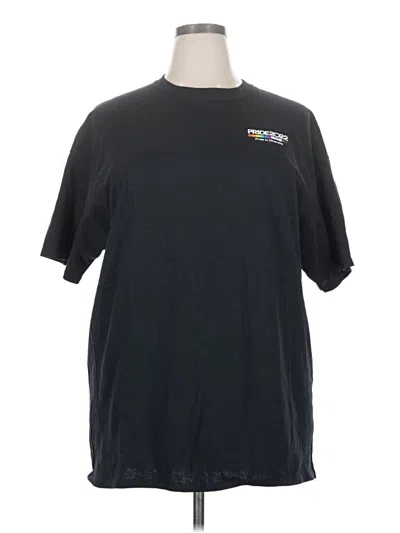 Pre-owned Port & Company Short Sleeve T-shirt In Black