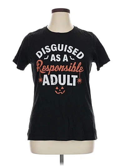 Pre-owned Port & Company Short Sleeve T-shirt In Black