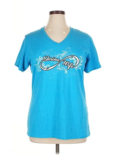 Pre-owned Port & Company Short Sleeve T-shirt In Blue