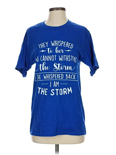 Pre-owned Port & Company Short Sleeve T-shirt In Blue