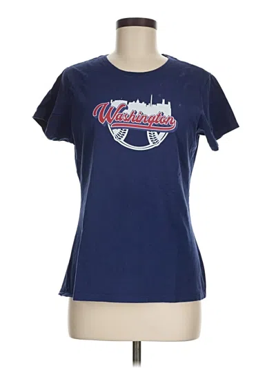 Pre-owned Port & Company Short Sleeve T-shirt In Blue