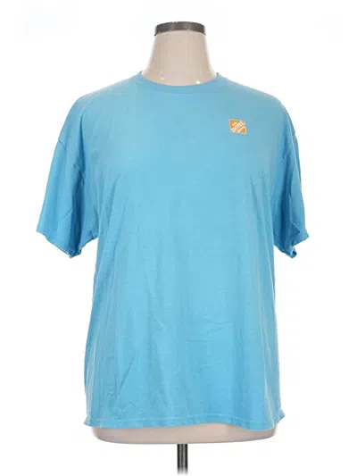 Pre-owned Port & Company Short Sleeve T-shirt In Blue