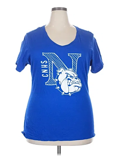 Pre-owned Port & Company Short Sleeve T-shirt In Blue