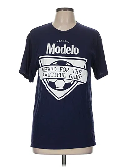 Pre-owned Port & Company Short Sleeve T-shirt In Blue