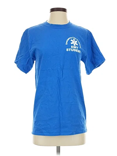 Pre-owned Port & Company Short Sleeve T-shirt In Blue