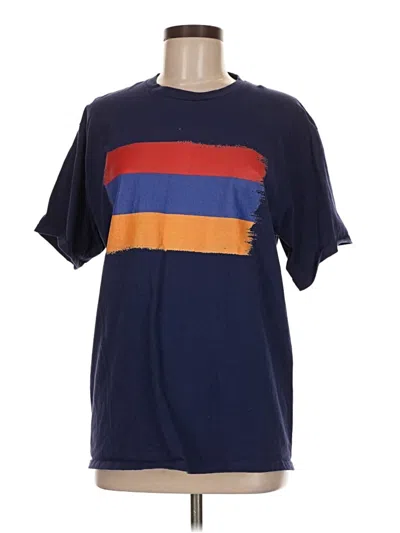 Pre-owned Port & Company Short Sleeve T-shirt In Blue