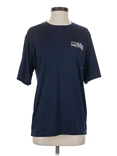 Pre-owned Port & Company Short Sleeve T-shirt In Blue