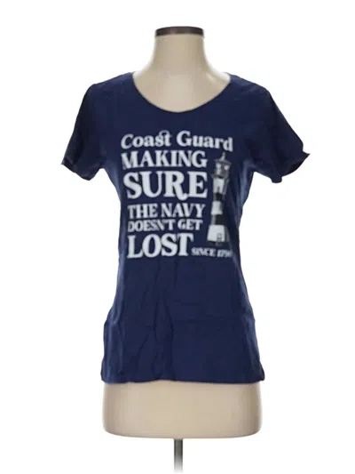 Pre-owned Port & Company Short Sleeve T-shirt In Blue