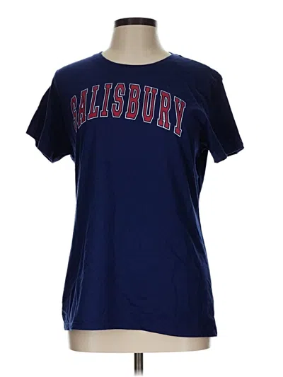 Pre-owned Port & Company Short Sleeve T-shirt In Blue