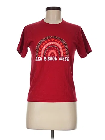 Pre-owned Port & Company Short Sleeve T-shirt In Burgundy
