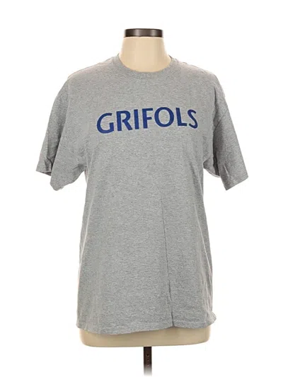 Pre-owned Port & Company Short Sleeve T-shirt In Gray