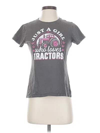 Pre-owned Port & Company Short Sleeve T-shirt In Gray